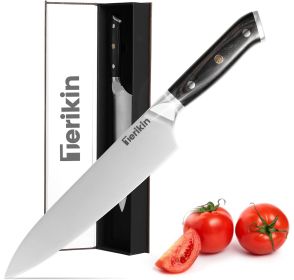 Professional Chef Knife 8 Inch, Santoku Knife 7 Inch High Carbon Steel Chef Knife Japanese Knife, Full Tang Wood Handle Kitchen Knife